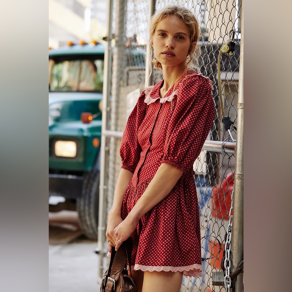 NWOT Free People Need To Know Mini Dress Red